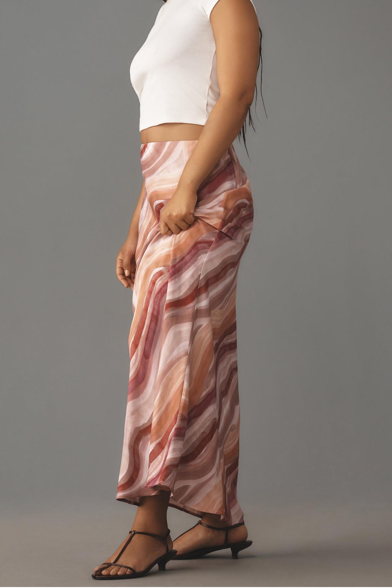 Tie Dye Slim Maxi Skirt