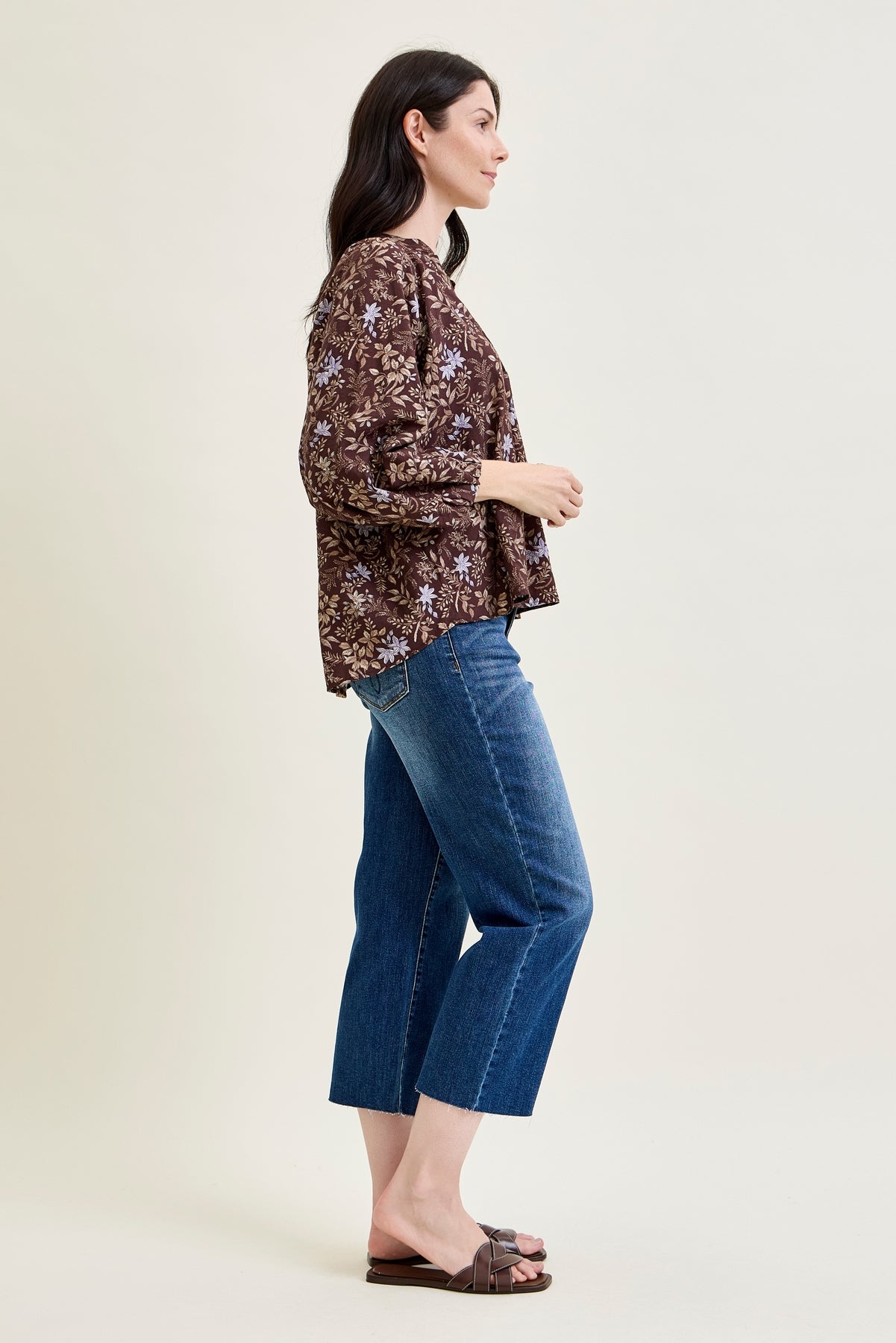 Dolly High Rise Back Pocket Classic Cropped Wide Leg Jeans