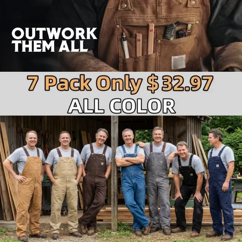 Men's Denim Bib Overalls, Workwear with Adjustable Straps and Convenient Tool Pockets
