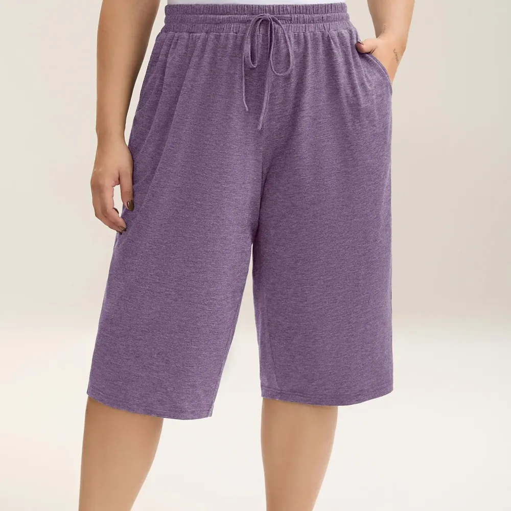 Color-block Knitted Drawstring Lounge Pants