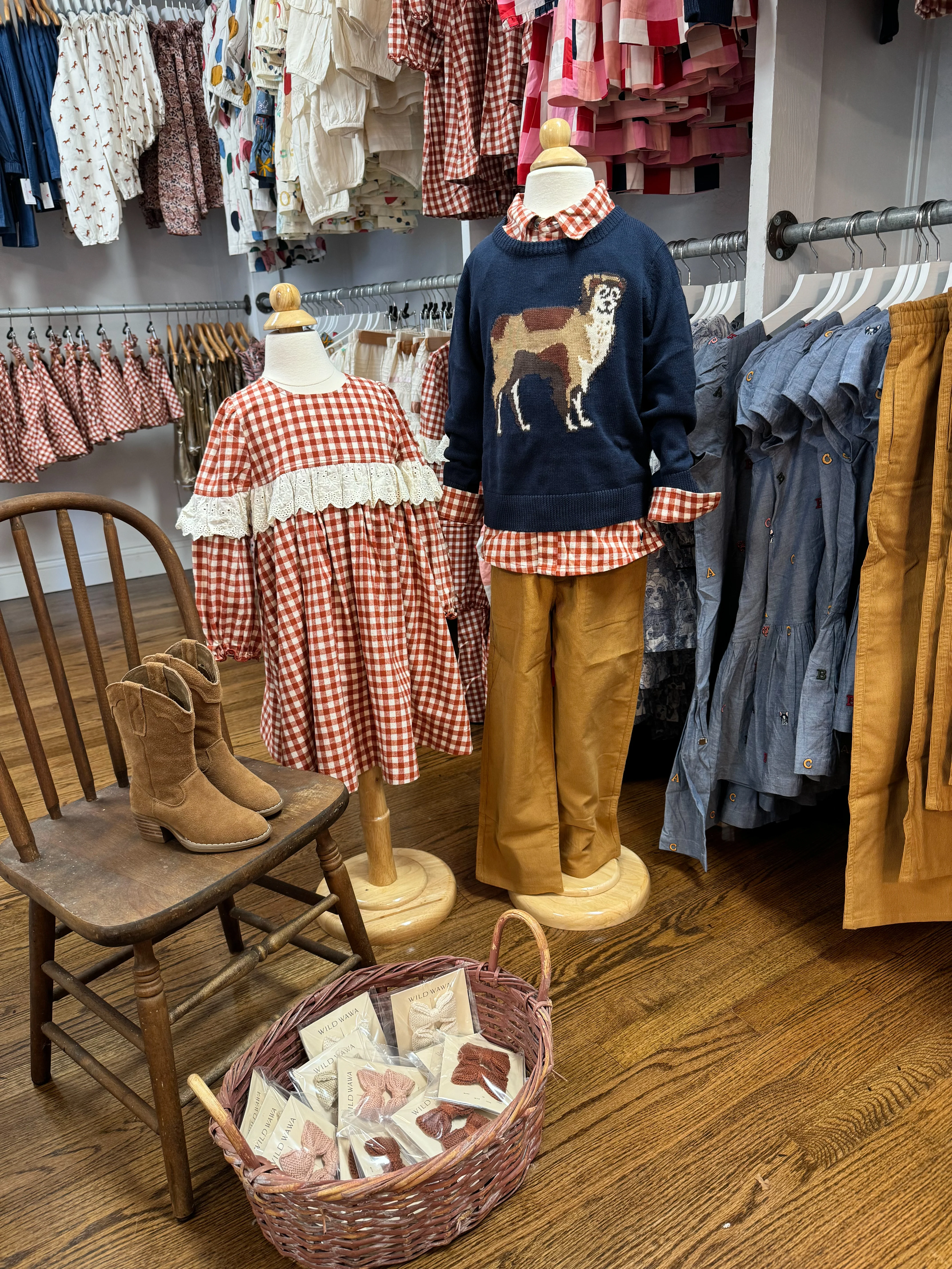 Girl's Dixie Pony Gingham Dress