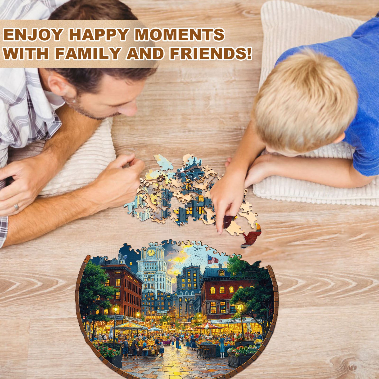 Bonston Market Wooden Jigsaw Puzzle