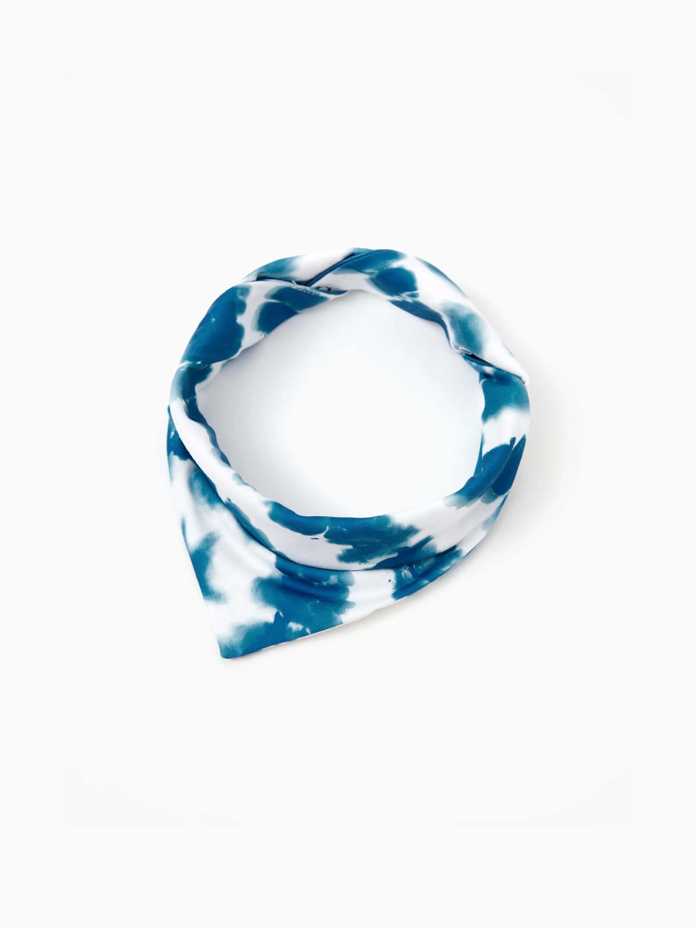 Christmas Matching Family Pajamas Set Tie-dye Snowman Print Blue PJS with Christmas Socks Deep Blue