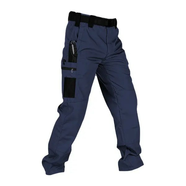 Men's Tactical Work Pants with Multi-Pocket Zipper Design – Durable Outdoor Utility Trousers