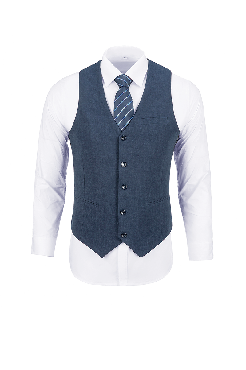 Men's Mixed Material Suit Vest