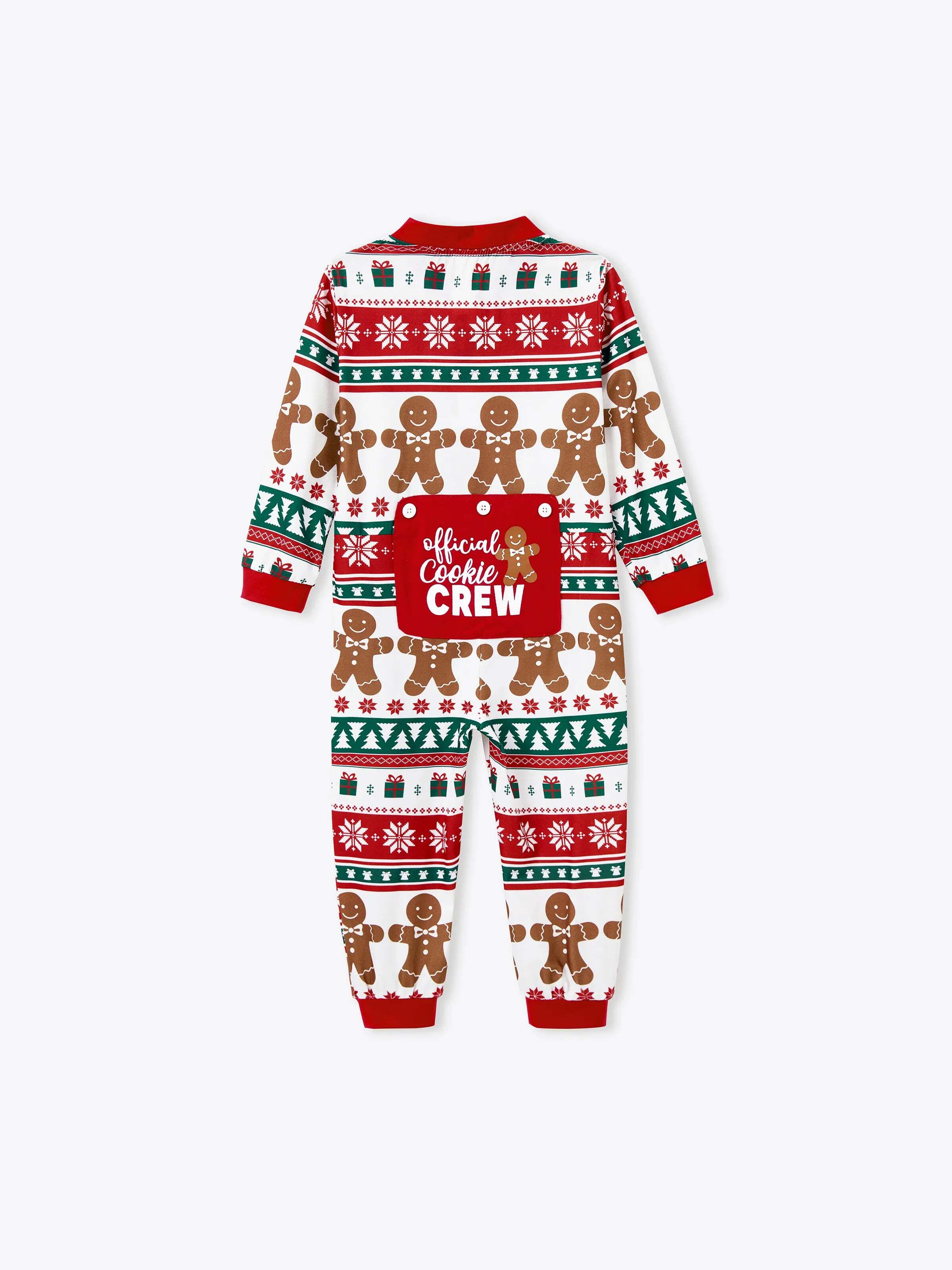 Christmas Matching Family Pajamas Set Gingerbread Christmas-theme Plaid Print PJS with Christmas Socks Red