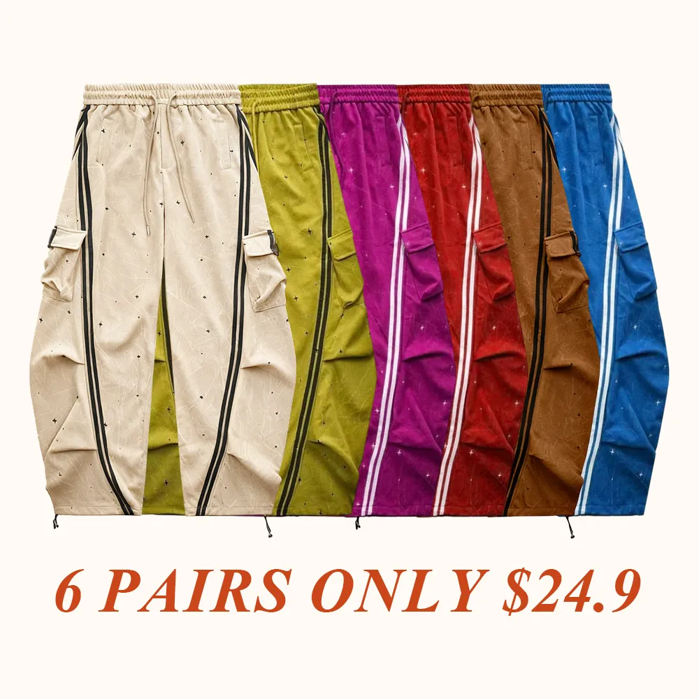 Loose Fit Street Cargo Pants Women Plus Size Teal Green Wide Leg Drawstring Joggers