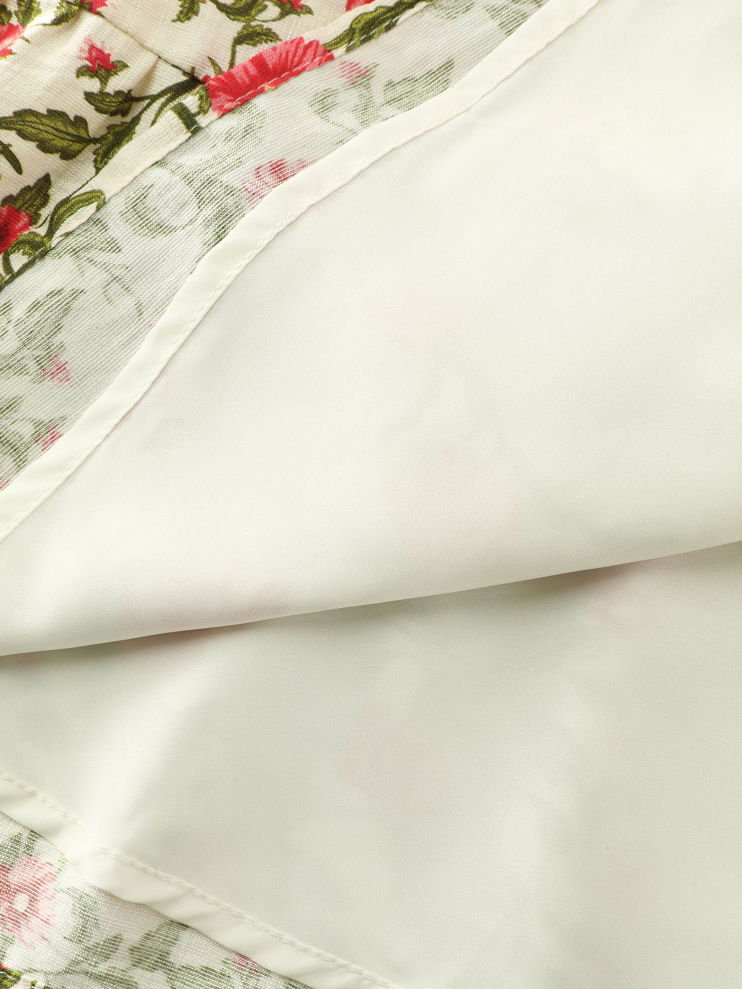 Charming Floral Print Drawstring Neckline Mini Dress