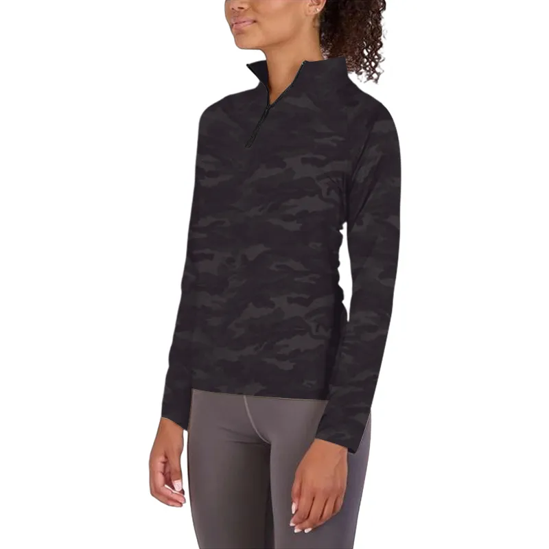 Womens Dry-Fit Long Sleeve Quarter Zip & Full Zip Up Hoodie Workout Jacket (Available in Plus)