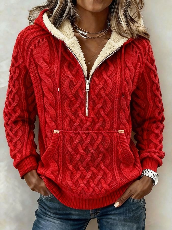 Women'S Casual Loose Color-Blocked Sweatshirt