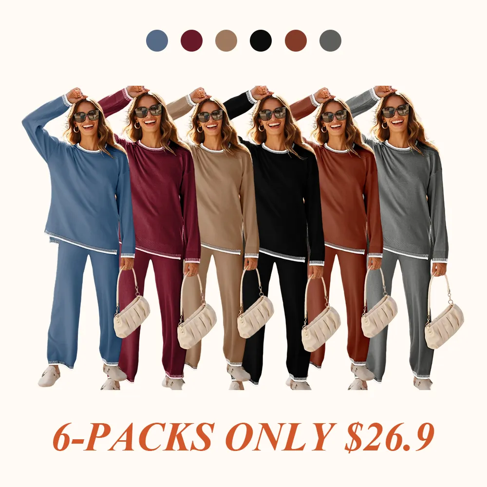 Women's 2-Piece Sets Spring Outfits Chic Comfortable Elastic Loungewear