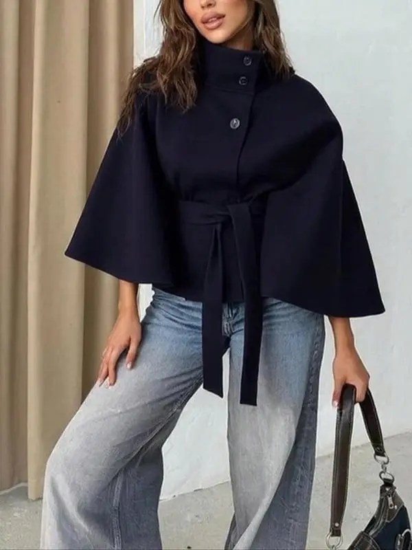 Women's wool cape coat