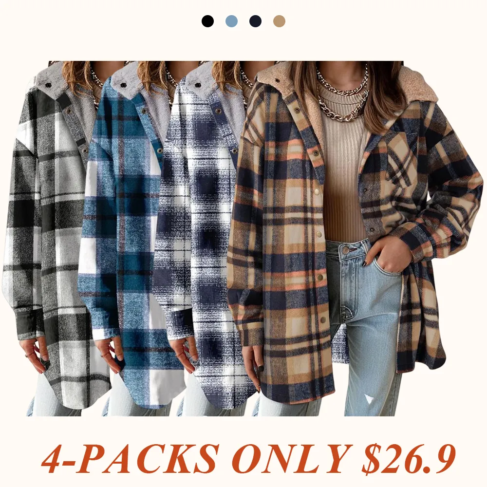 Women's Flannel Hooded Plaid