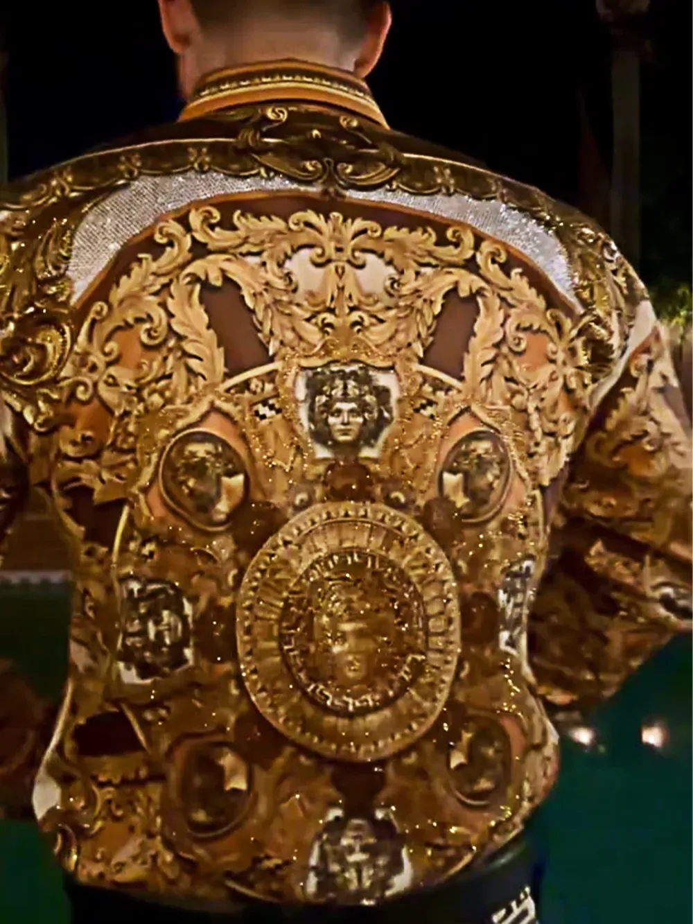 Men'S Shiny Rhinestone Pattern Shirt