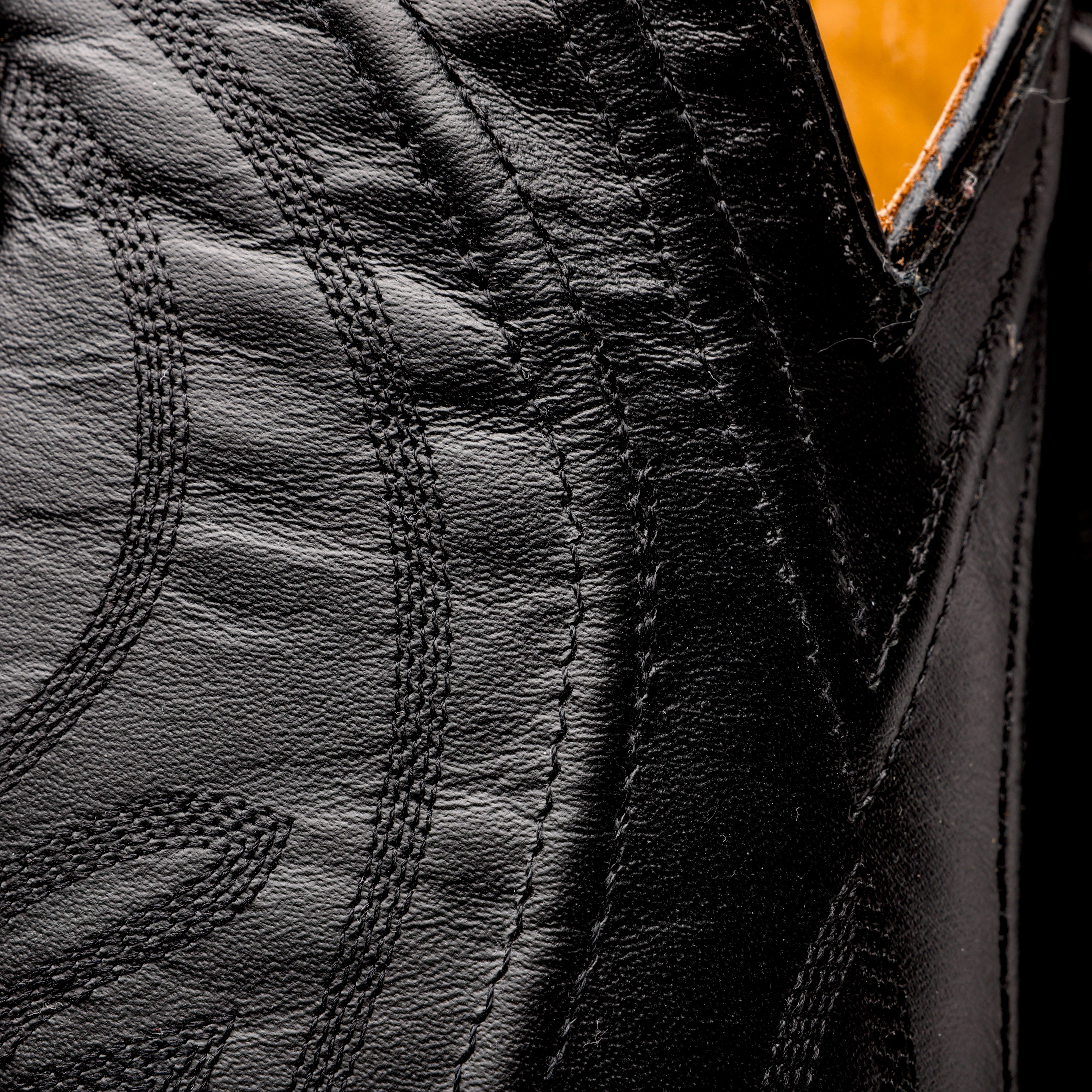 Black GENUINE Caiman Tail Boots - Square Toe