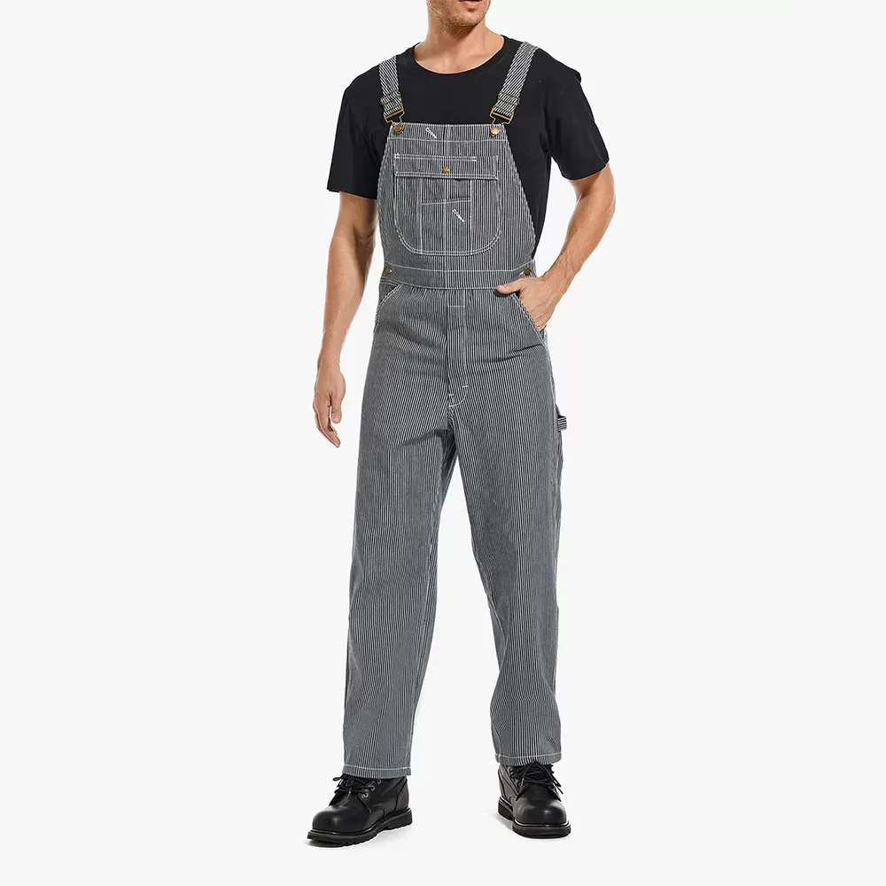 Men's Denim Bib Overalls, Men's Overalls Workwear with Adjustable Straps and Convenient Tool Pockets