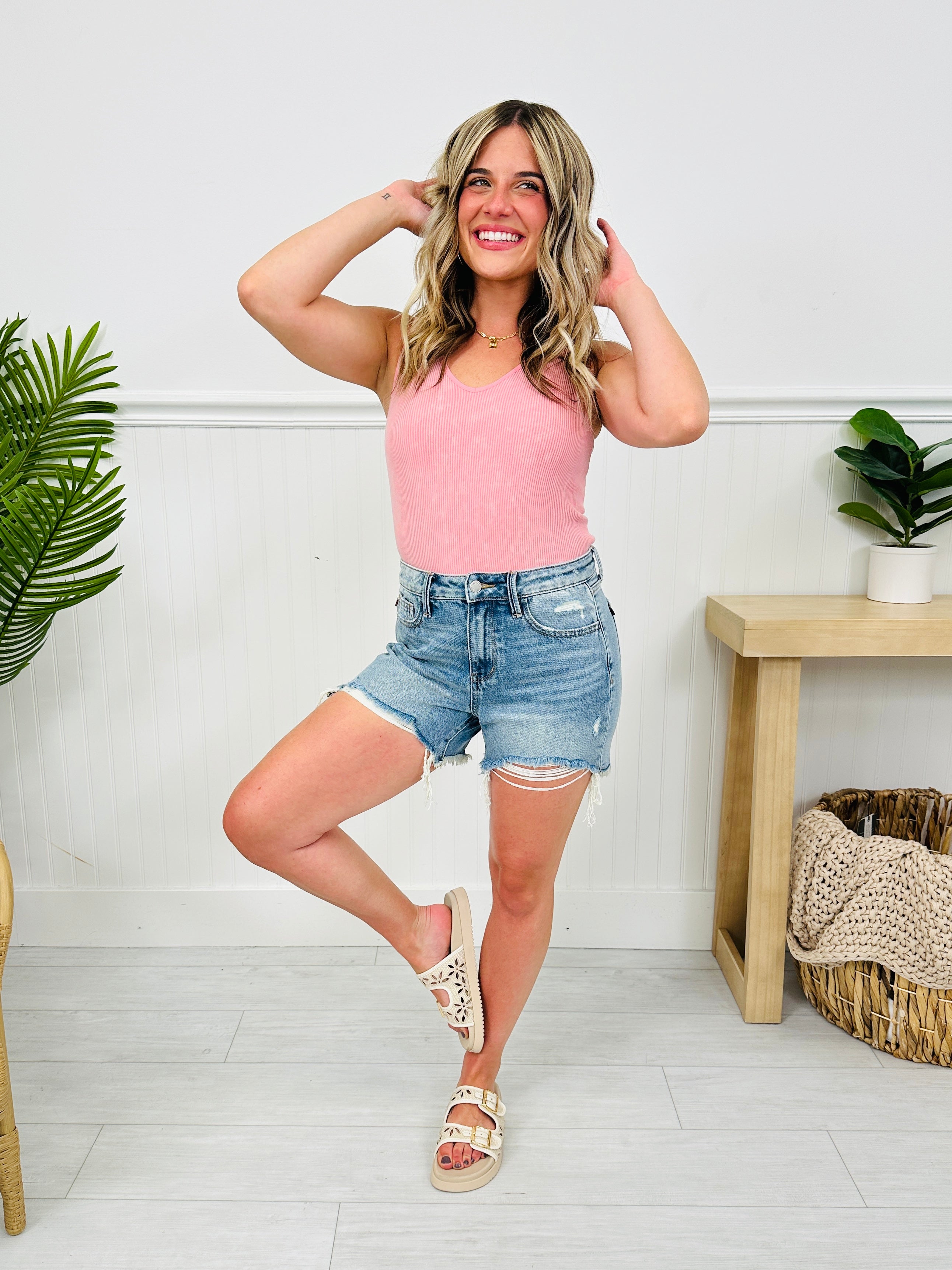 Judy Blue Chic & Sleek Cut Off Rigid Magic Shorts