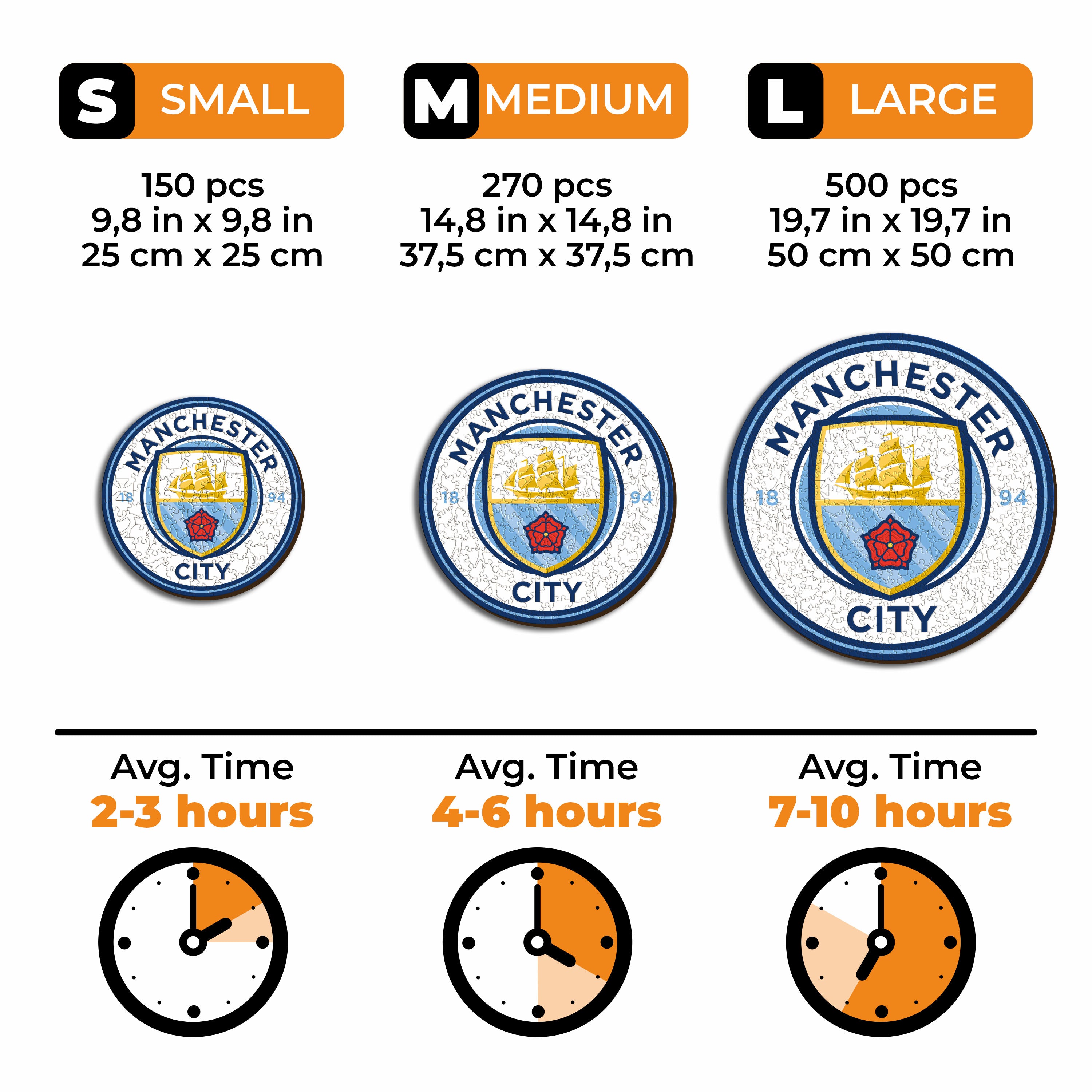 Manchester City FC® Logo - Wooden Puzzle