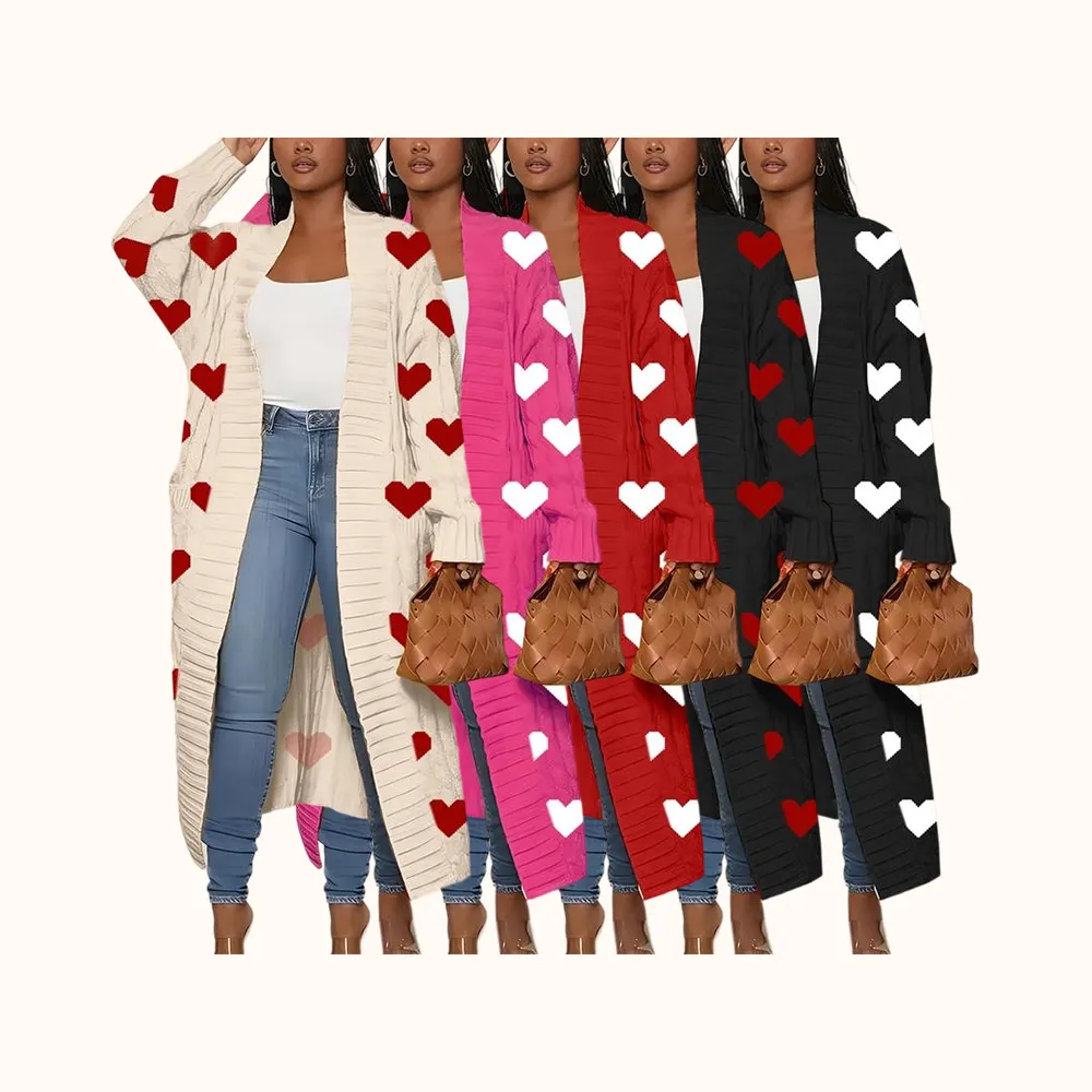 Women's Solid Color Textured Drop Shoulder Pocket Longline Cardigan