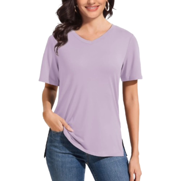 10-Pack Women's Breathable Loose V-Neck Tees – Lightweight Summer Casuals