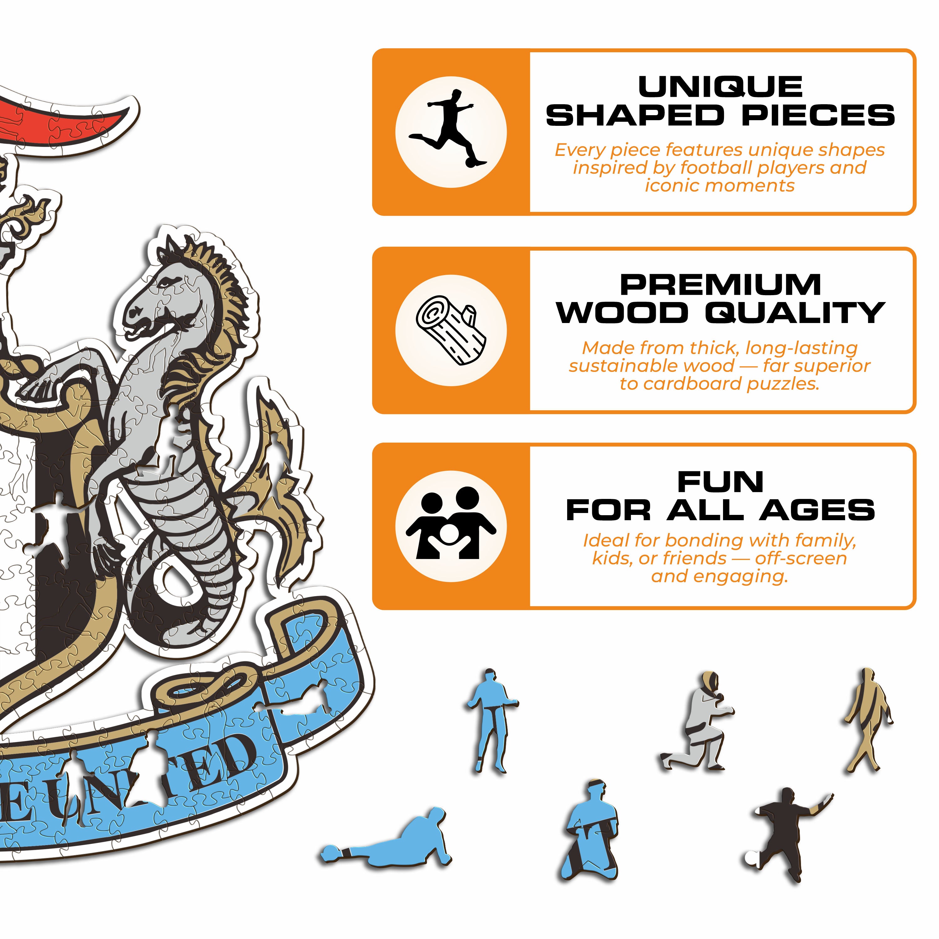 Newcastle United FC® Logo - Wooden Puzzle