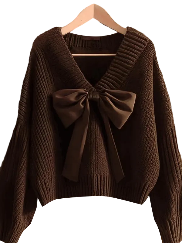 Women's Casual Bow Knit Sweater