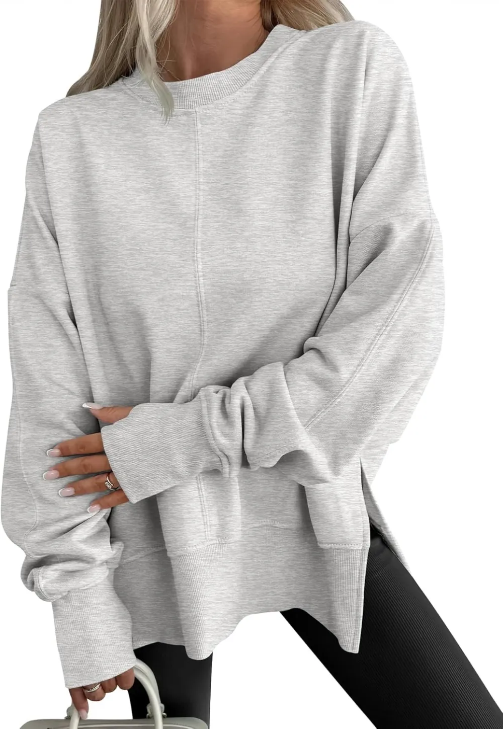 Women Oversized Sweatshirts Thumbhole Long Sleeve Hoodies Shirts