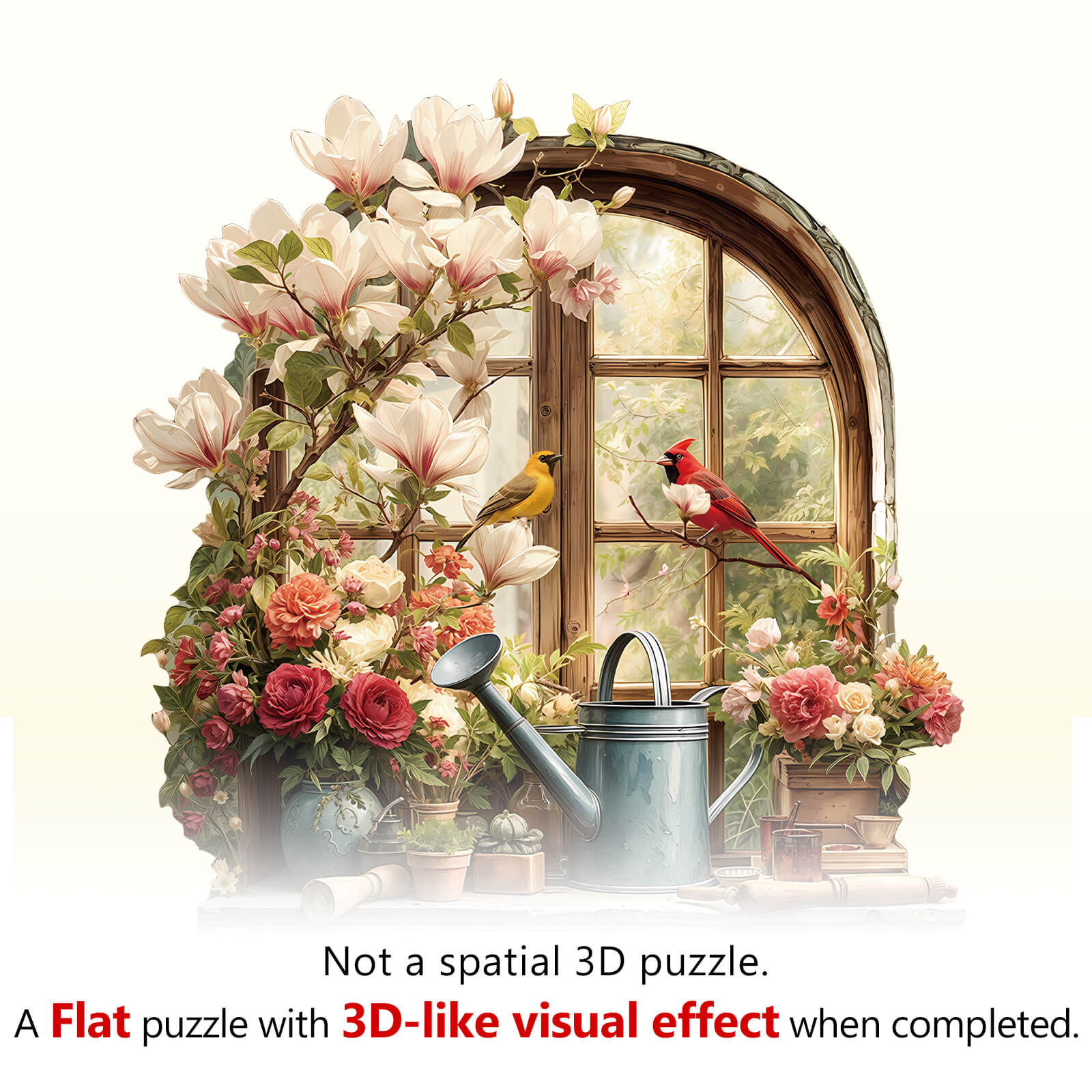 Windowsill in the sun Wooden Jigsaw Puzzle