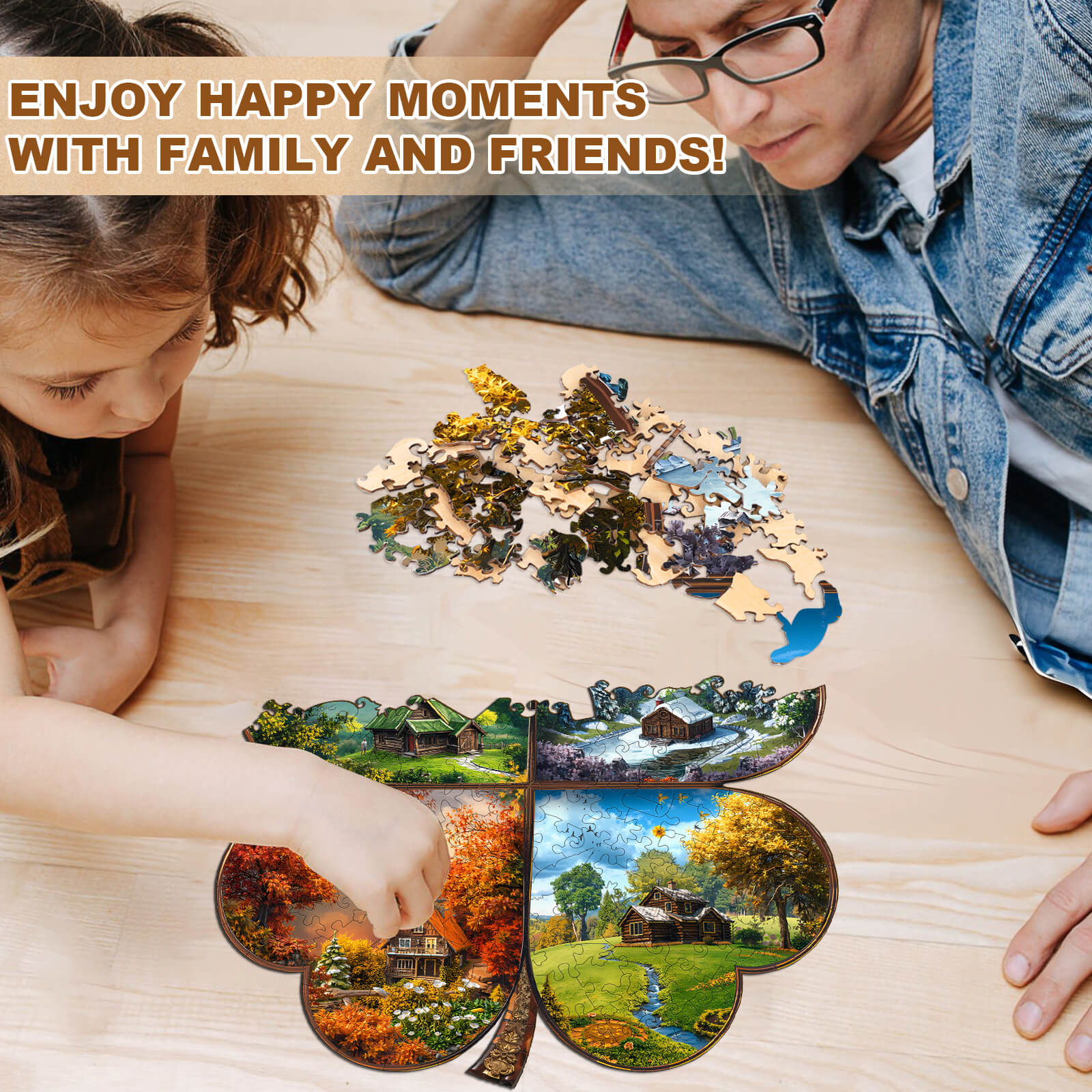 Seasons Scenery Wooden Jigsaw Puzzle