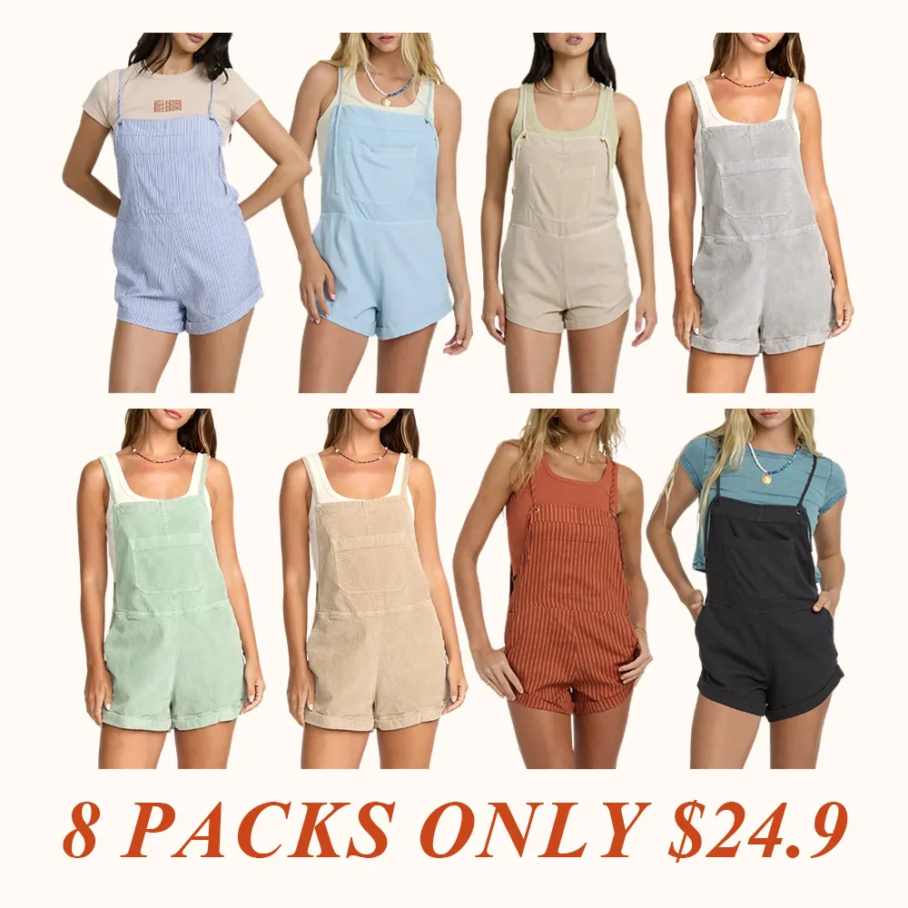 Women's Wild Pursuit Yarn-Dyed Overalls, Square Neck, Adjustable Tie Straps, Regular Fit