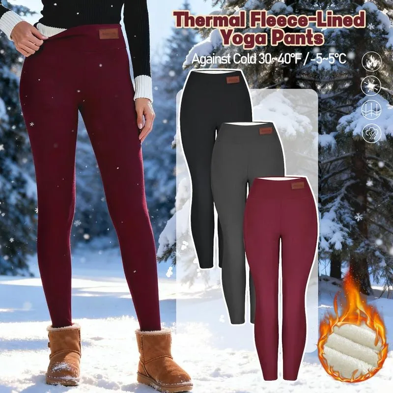 Women Winter Warm Thick Leggings Fleece Lined Stretchy Soft Thermal Sherpa Pants