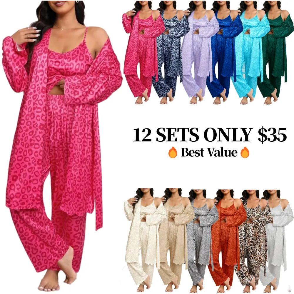 Women's Leopard Print Pajama Set