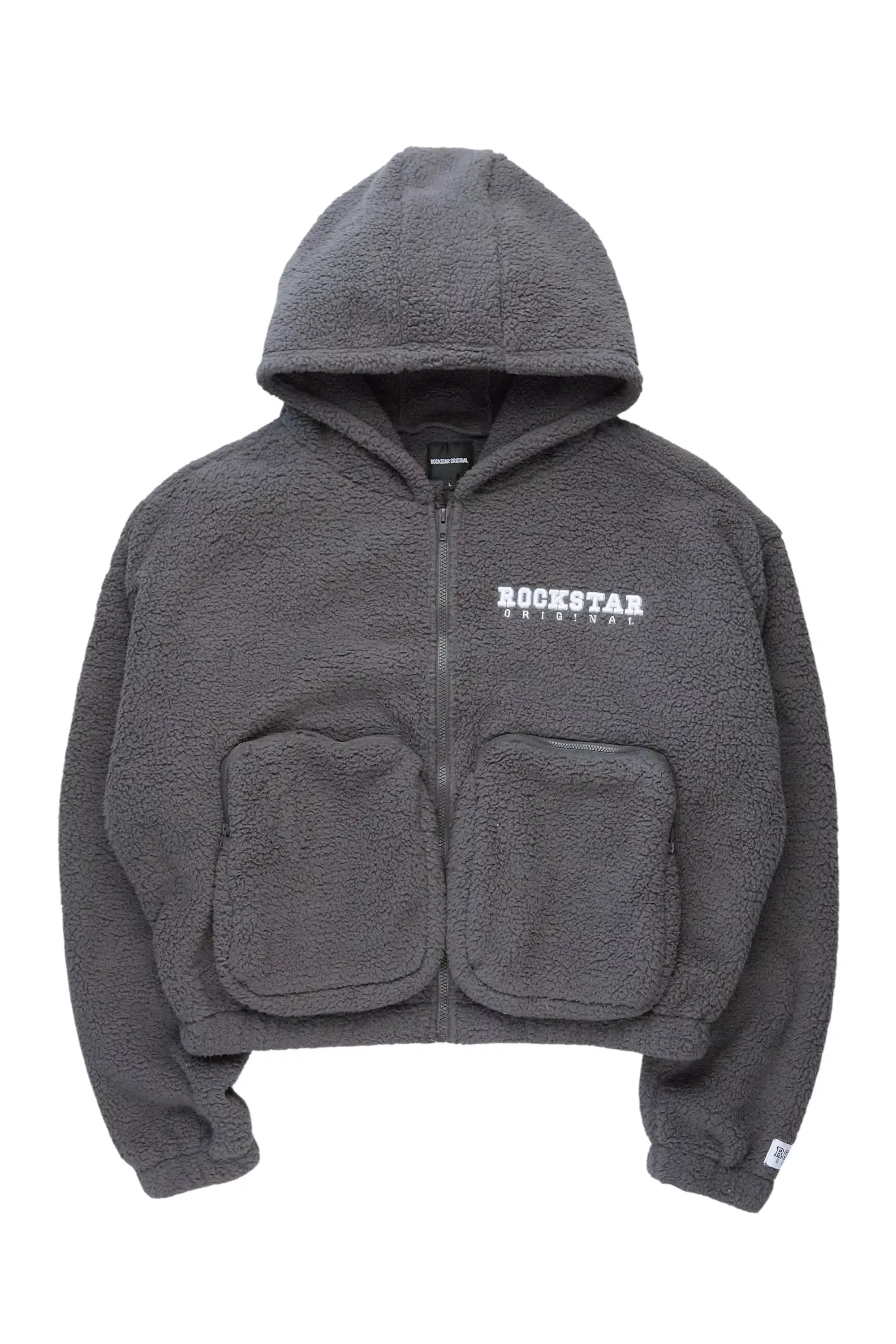 Lonia Grey Sherpa Jacket