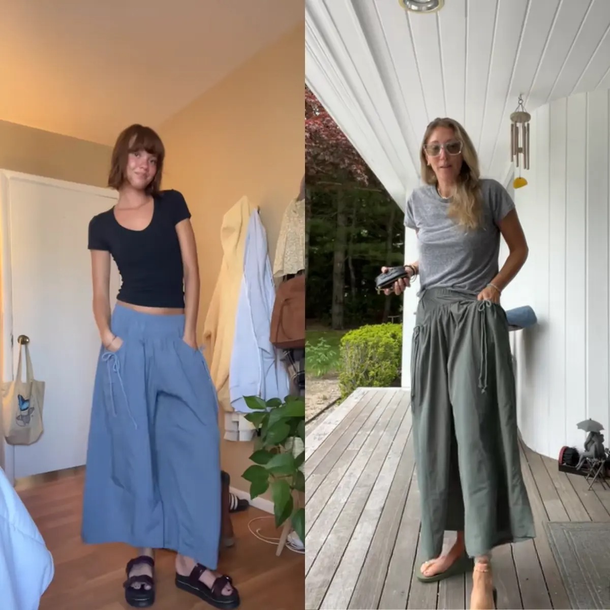 ✨ Women’s Wide-Leg Parachute Track Pants