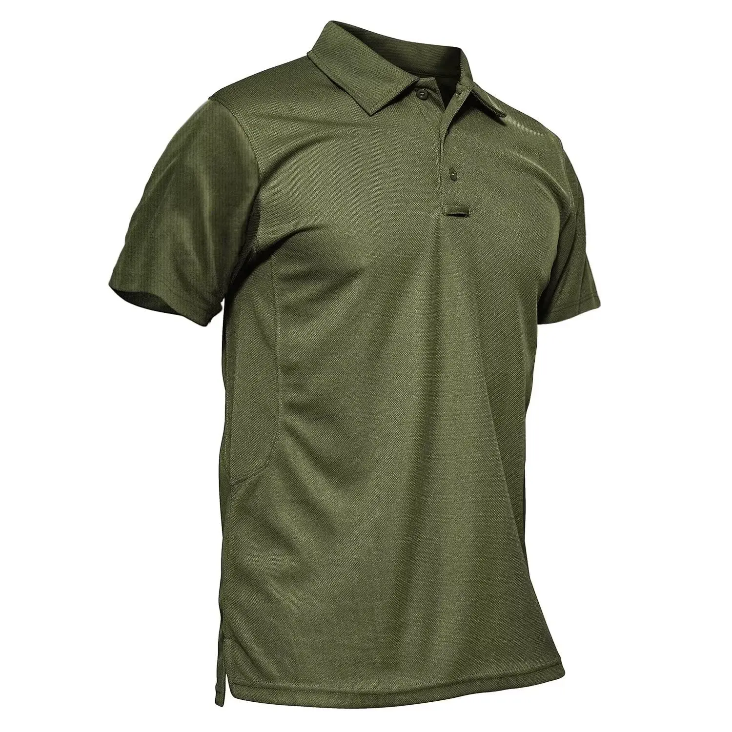Men's Polo Shirt Quick Dry Performance Short Sleeve Pique Jersey Golf Work Polo Shirt Casual Menswear Top Outdoorfun
