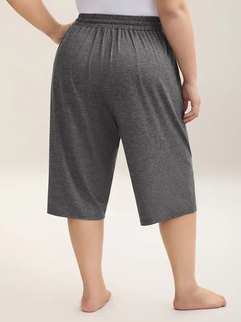 Color-block Knitted Drawstring Lounge Pants