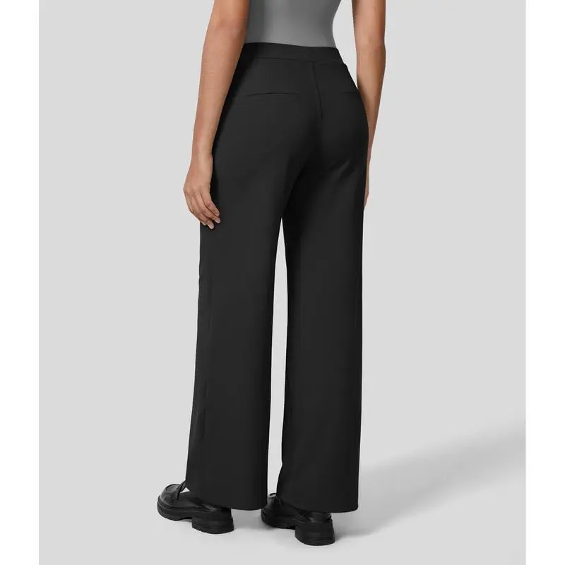 Halara Flex High Waisted Plicated Side Pocket Straight Leg Work Pants