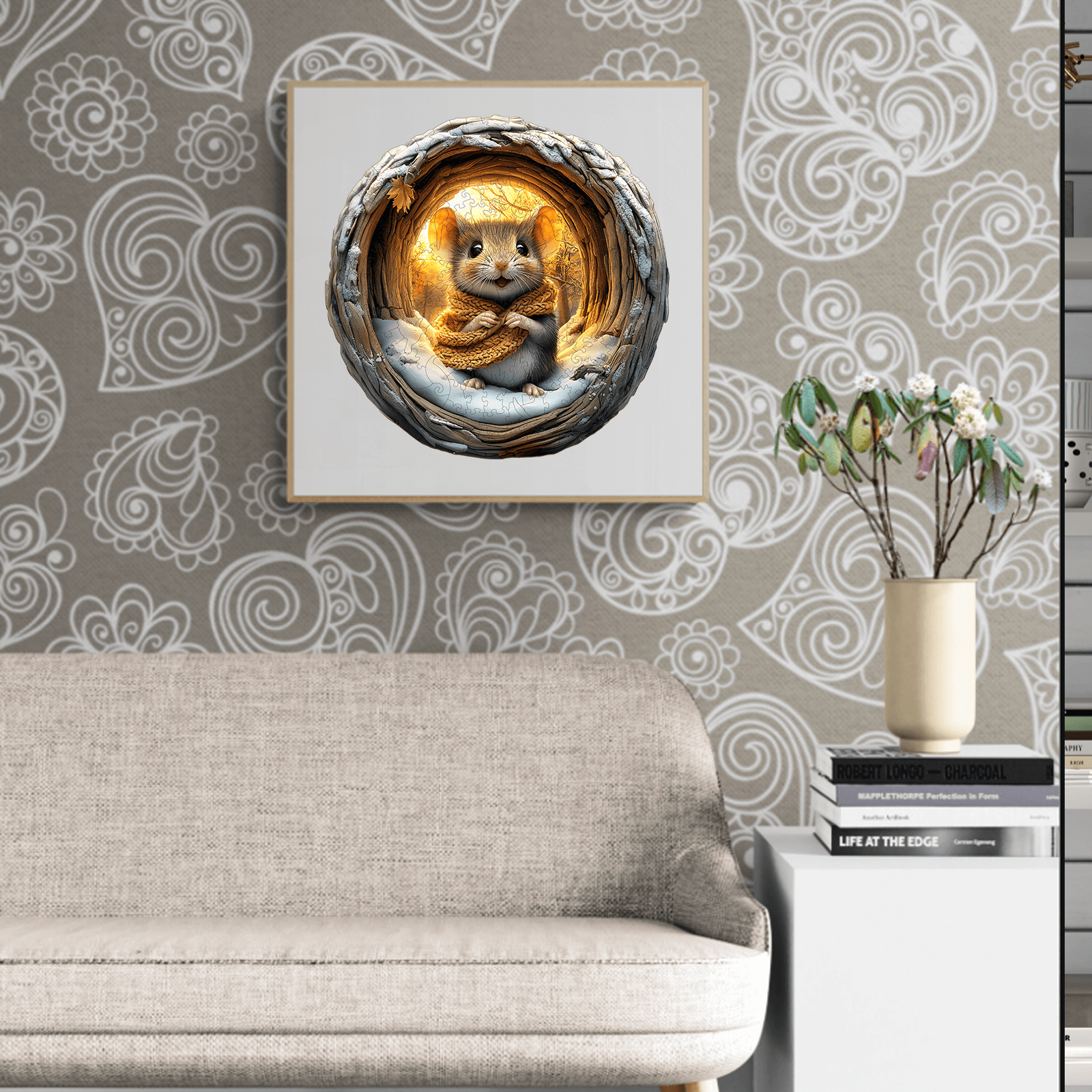 3D Cave Mouse Wooden Jigsaw Puzzle