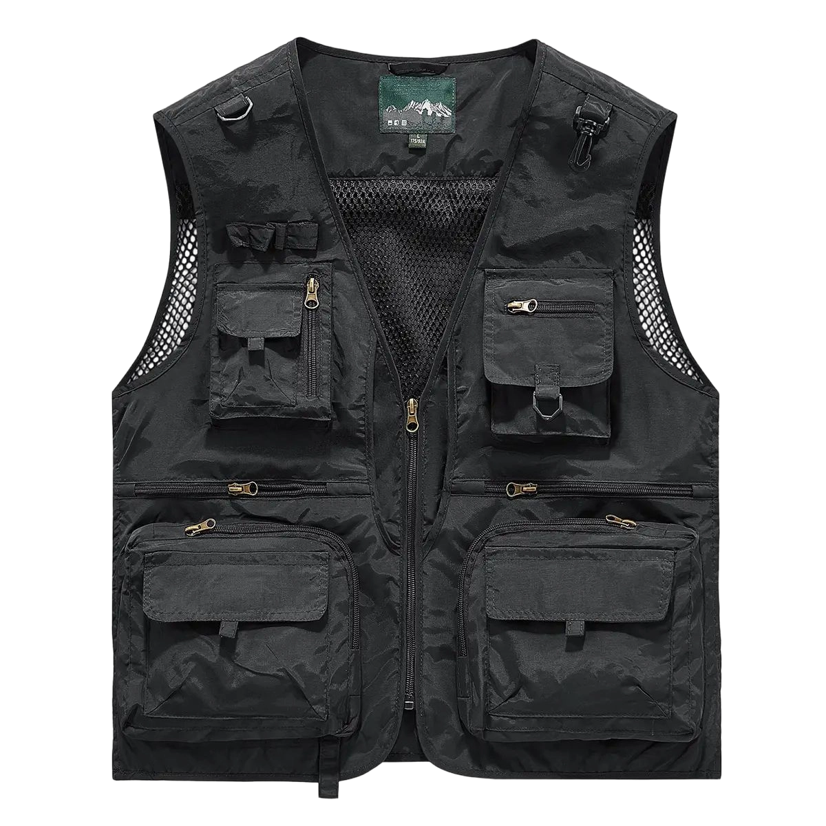 Made from 100% nylon, anti-static design ensures safety (true size). Men’s fashion quick-dry mesh casual outdoor multi-pocket fishing photography vest/work vest jacket with multiple pockets, suitable for outdoor activities.