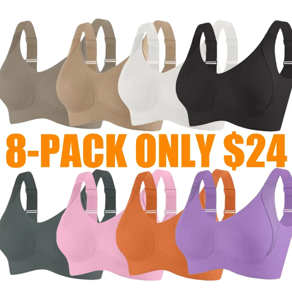 Women's Solid breasted Adjustable Wireless Bra (Just $3 Each!)