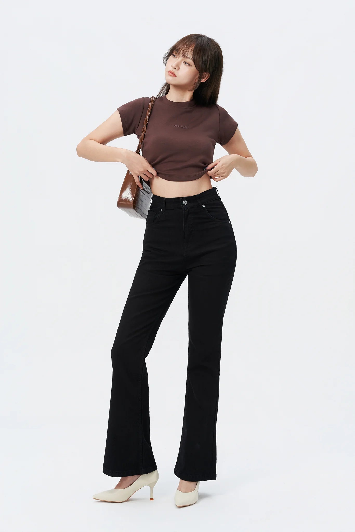 Black Bootcut Flare High Waist Jeans