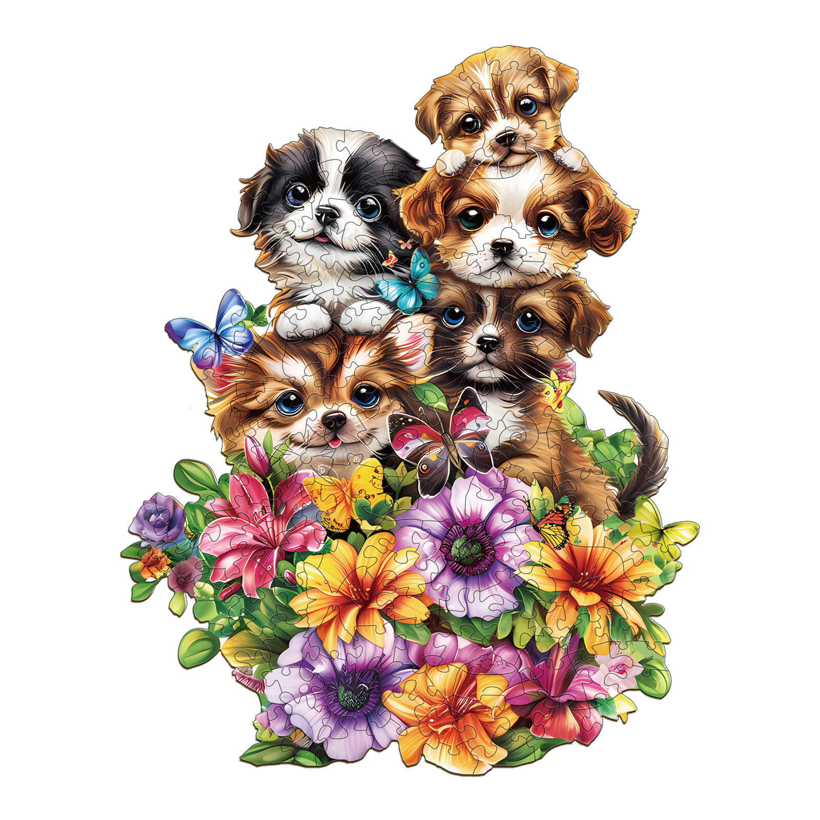 Cute Dogs Wooden Jigsaw Puzzle
