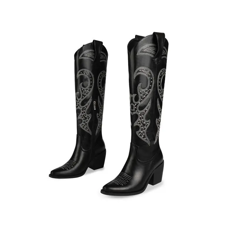 Knee High Cowboy Cowgirl Boots For Women