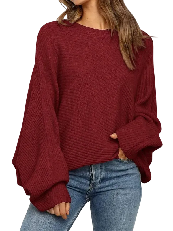 Women's Round Neck Long Sleeve Sweater