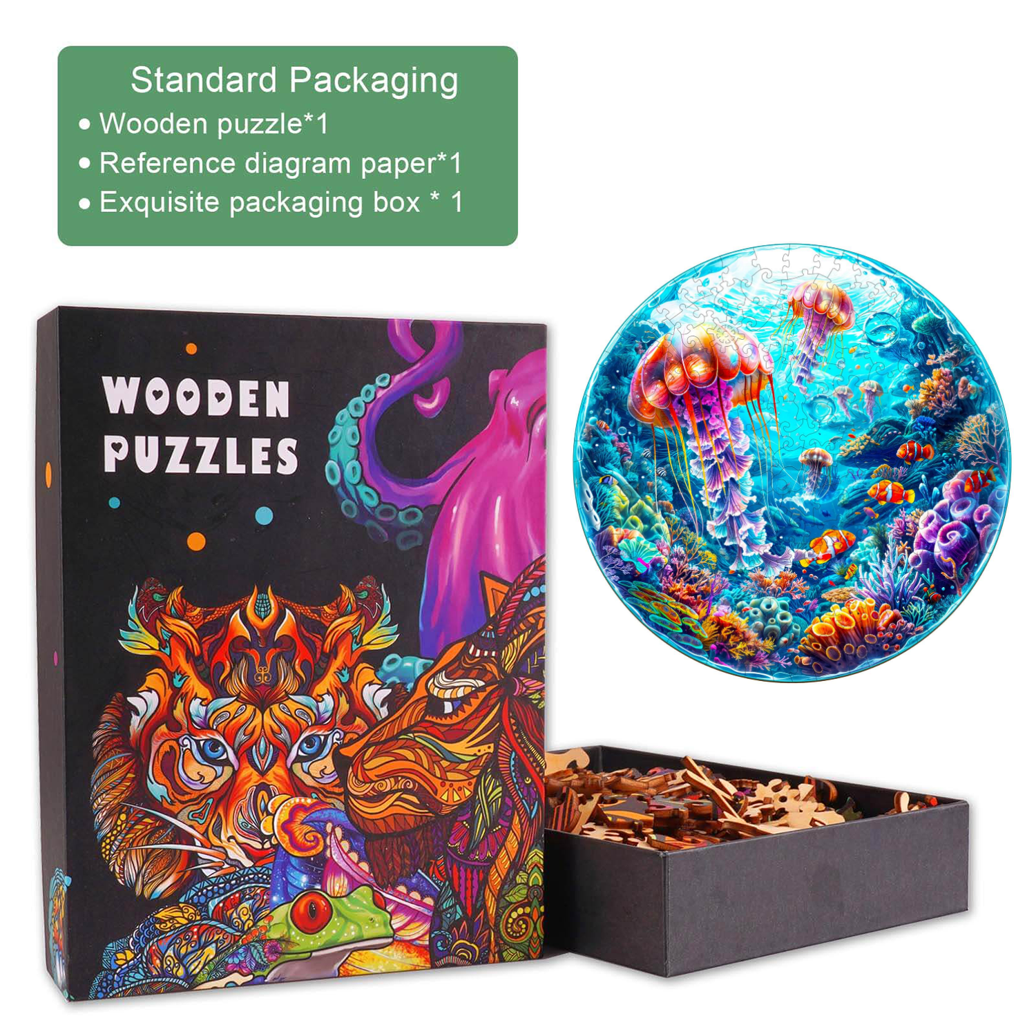 Spherical Ocean Wooden Jigsaw Puzzle