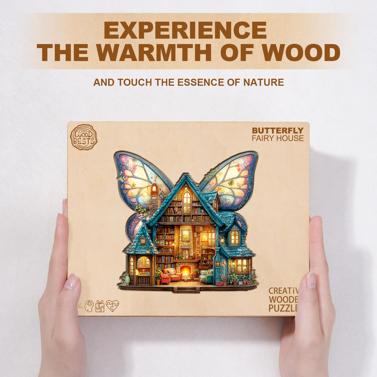 Butterfly Fairy House Wooden Jigsaw Puzzle