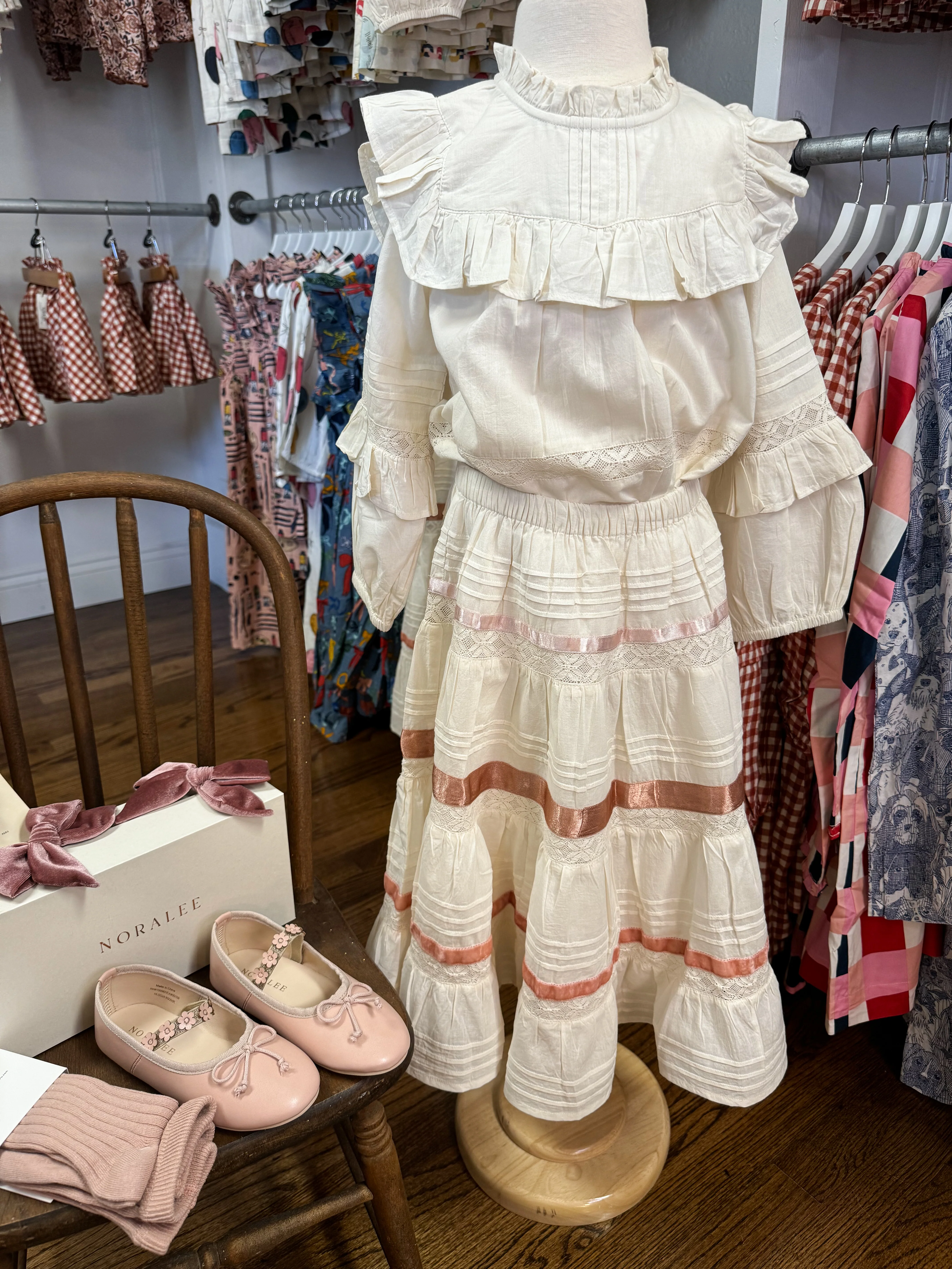 Girls Lorin Skirt - Antique White