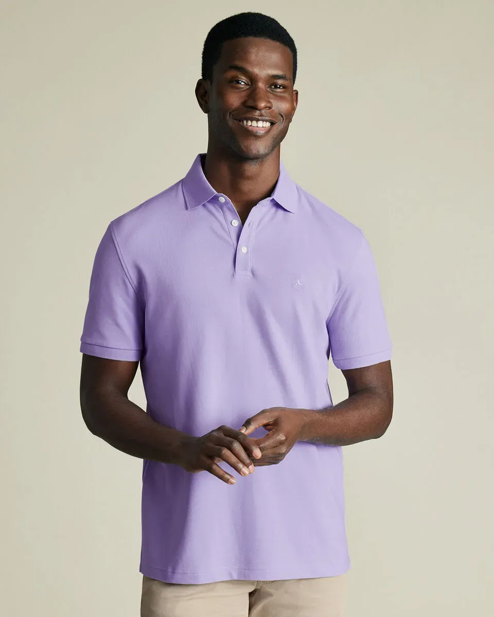 Men'S Casual Business POLO Shirt, Breathable Pique Fabric