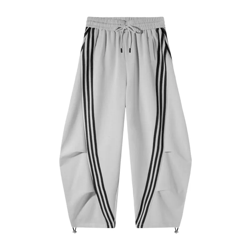Loose Wide Leg Striped Track Pants Women's Casual Streetwear Joggers