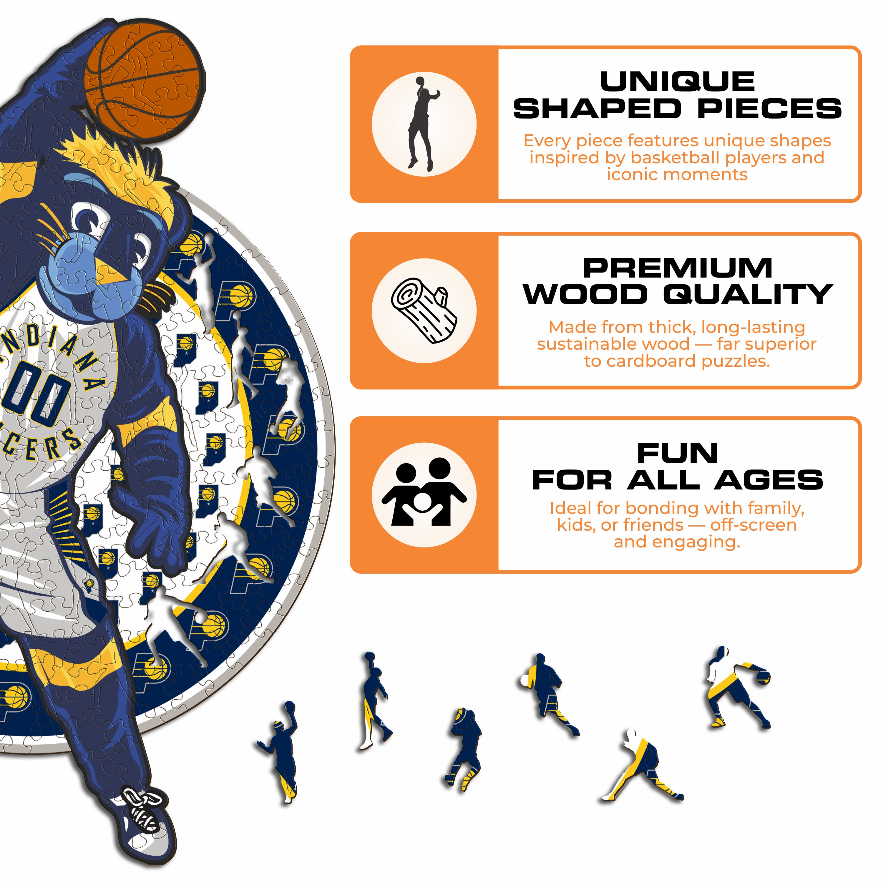 Indiana Pacers™ Mascot - Wooden Puzzle